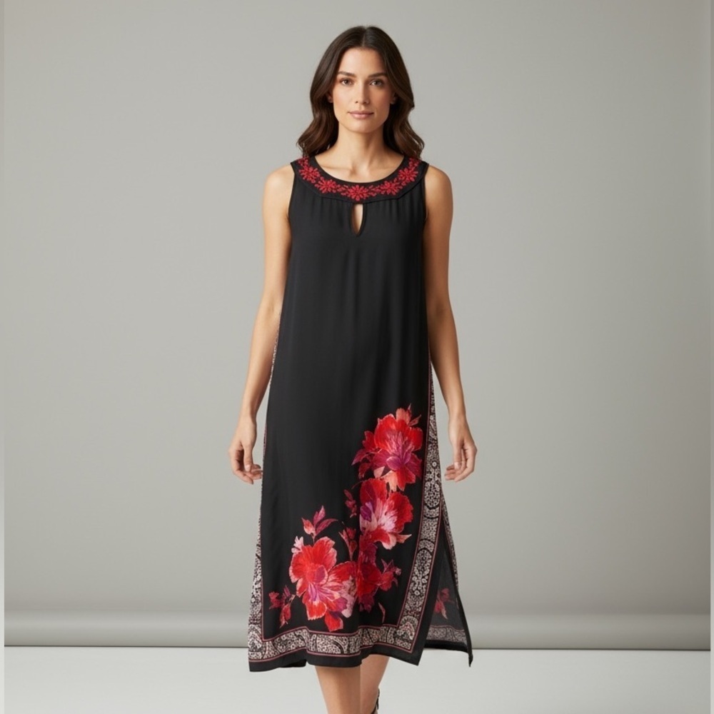 Catherines dress Size 0X NWOT. Length 40”. Lightweight Airy Flowy ! Sleeveless